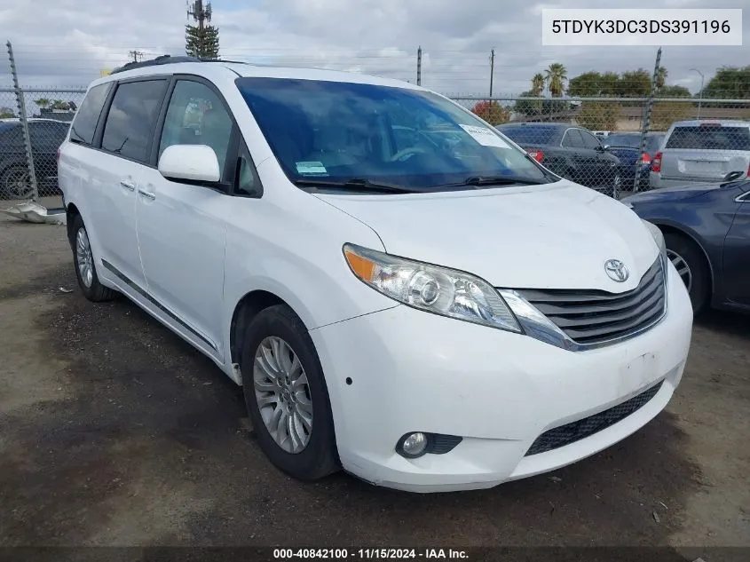 2013 Toyota Sienna Xle/Limited VIN: 5TDYK3DC3DS391196 Lot: 40842100