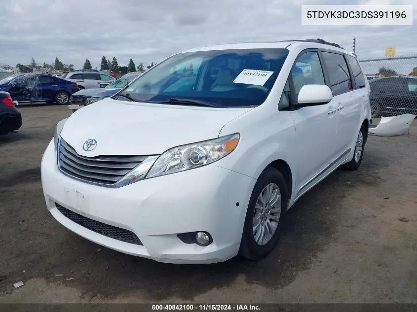 2013 Toyota Sienna Xle/Limited VIN: 5TDYK3DC3DS391196 Lot: 40842100