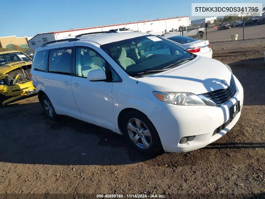 5TDKK3DC9DS341795 2013 Toyota Sienna Le V6 8 Passenger