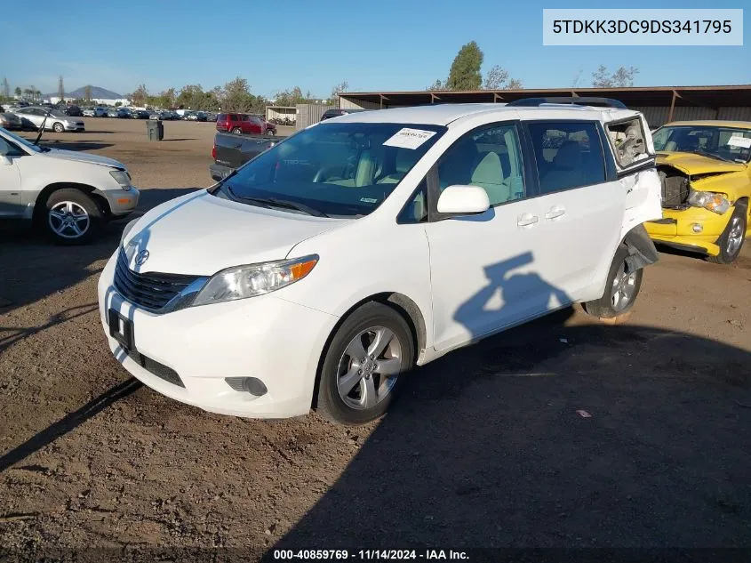 5TDKK3DC9DS341795 2013 Toyota Sienna Le V6 8 Passenger