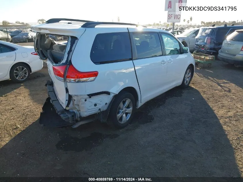 5TDKK3DC9DS341795 2013 Toyota Sienna Le V6 8 Passenger