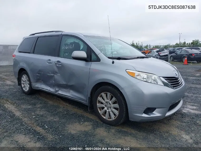 5TDJK3DC8ES087638 2014 Toyota Sienna Le