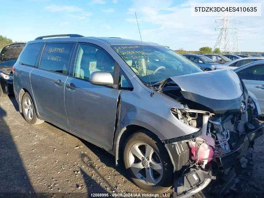 5TDZK3DC4ES410635 2014 Toyota Sienna 7 Passenger