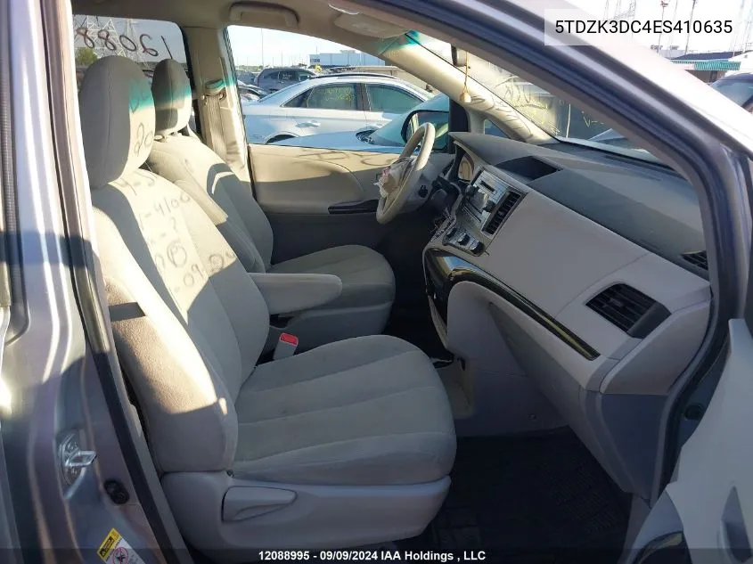 5TDZK3DC4ES410635 2014 Toyota Sienna 7 Passenger