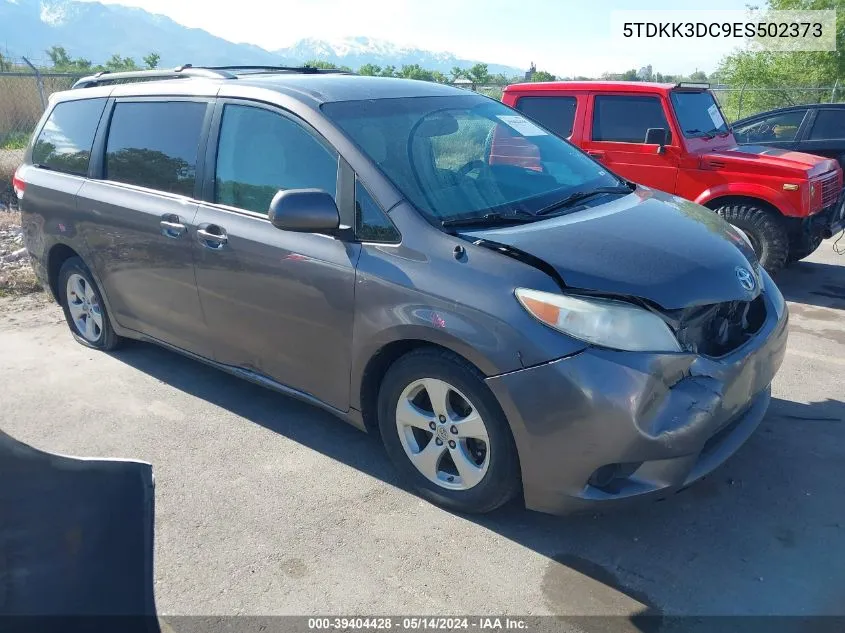 2014 Toyota Sienna Le V6 8 Passenger VIN: 5TDKK3DC9ES502373 Lot: 39404428