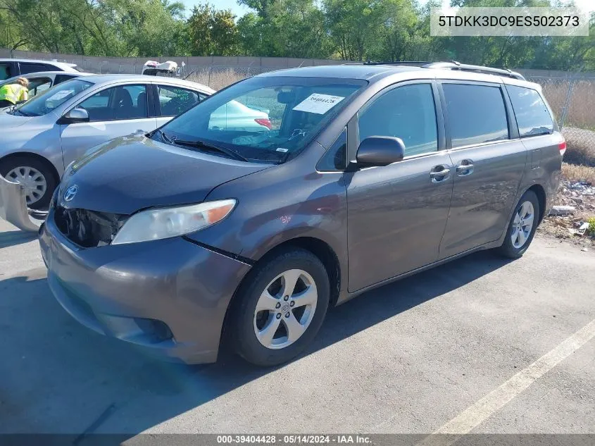 2014 Toyota Sienna Le V6 8 Passenger VIN: 5TDKK3DC9ES502373 Lot: 39404428