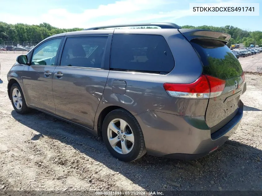 5TDKK3DCXES491741 2014 Toyota Sienna Le V6 8 Passenger