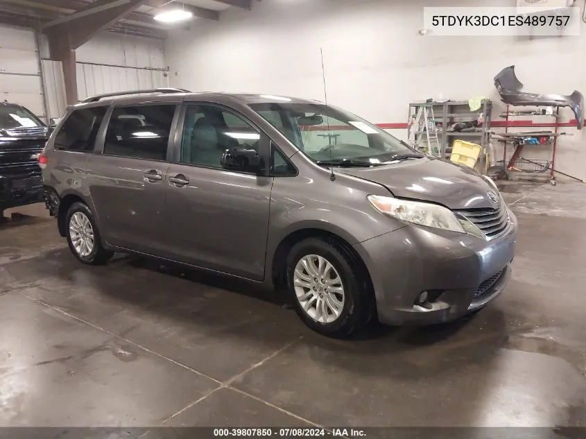 5TDYK3DC1ES489757 2014 Toyota Sienna Xle V6 8 Passenger