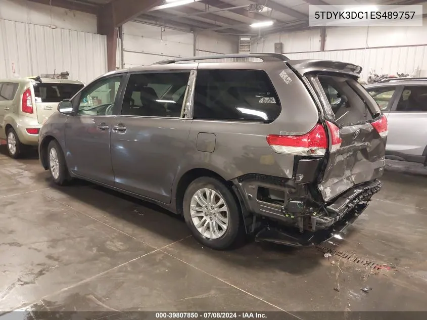 2014 Toyota Sienna Xle V6 8 Passenger VIN: 5TDYK3DC1ES489757 Lot: 39807850