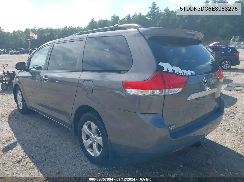 2014 Toyota Sienna Limited 7 Passenger VIN: 5TDDK3DC6ES083276 Lot: 39857894