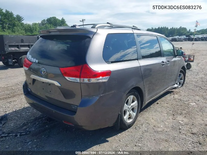 2014 Toyota Sienna Limited 7 Passenger VIN: 5TDDK3DC6ES083276 Lot: 39857894