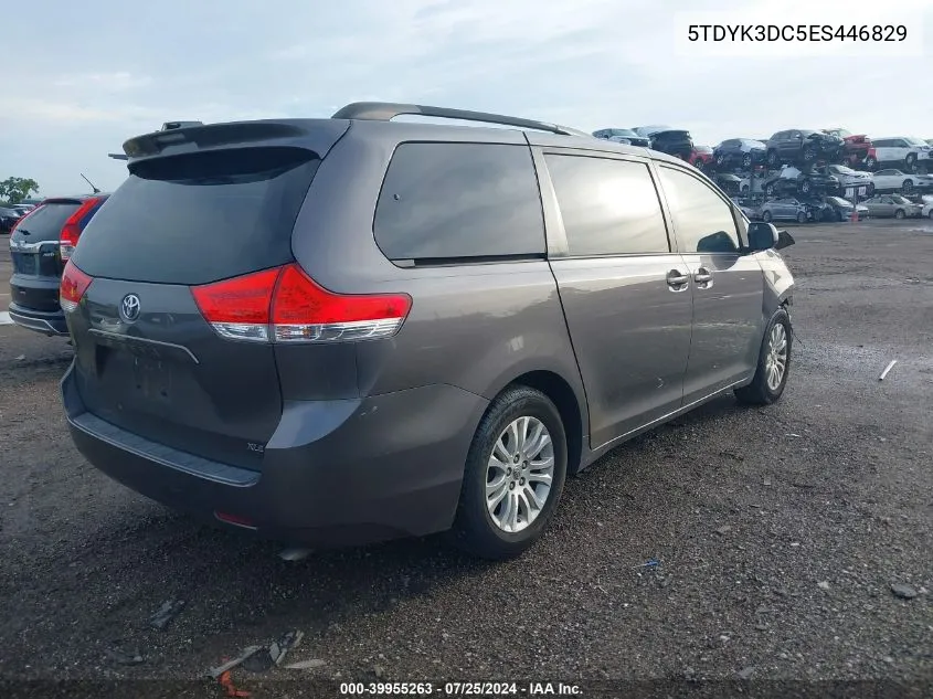 2014 Toyota Sienna Limited V6 7 Passenger/Xle V6 7 Passenger Auto Access Seat/Xle V6 8 Passenger VIN: 5TDYK3DC5ES446829 Lot: 39955263