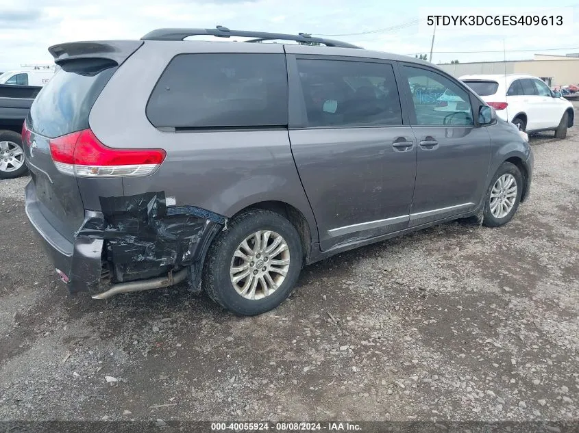 2014 Toyota Sienna Xle/Limited VIN: 5TDYK3DC6ES409613 Lot: 40055924