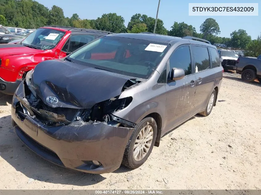 5TDYK3DC7ES432009 2014 Toyota Sienna Xle V6 8 Passenger