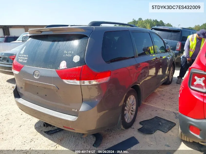 5TDYK3DC7ES432009 2014 Toyota Sienna Xle V6 8 Passenger