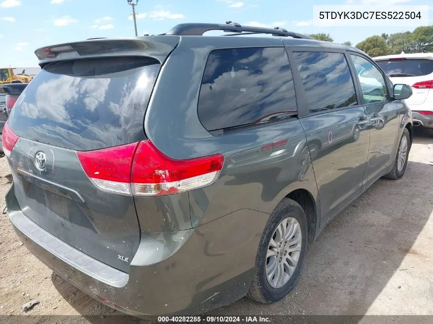 5TDYK3DC7ES522504 2014 Toyota Sienna Xle/Limited