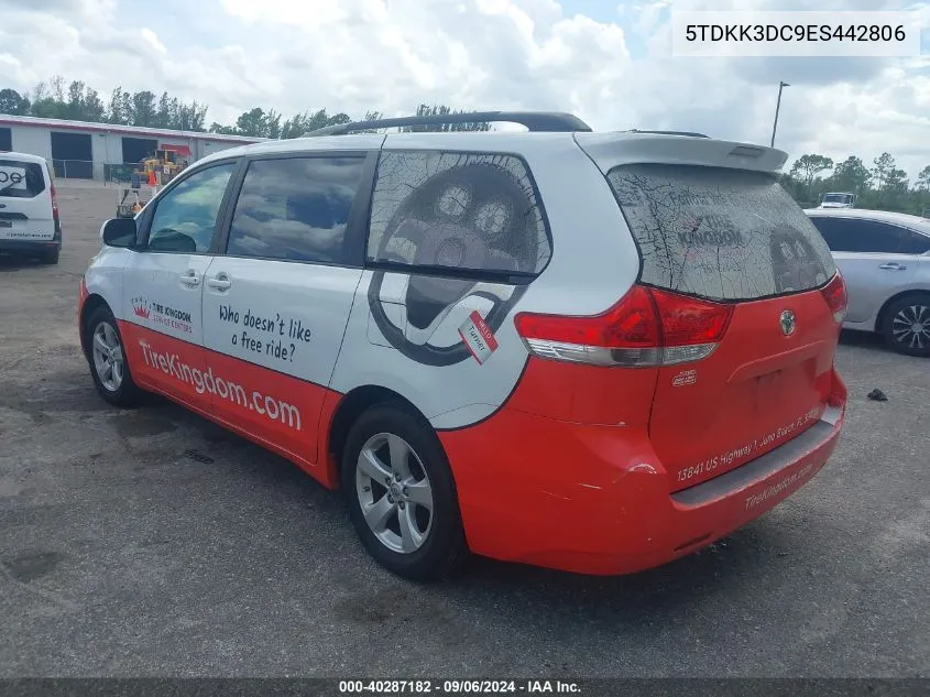 5TDKK3DC9ES442806 2014 Toyota Sienna Le V6 8 Passenger