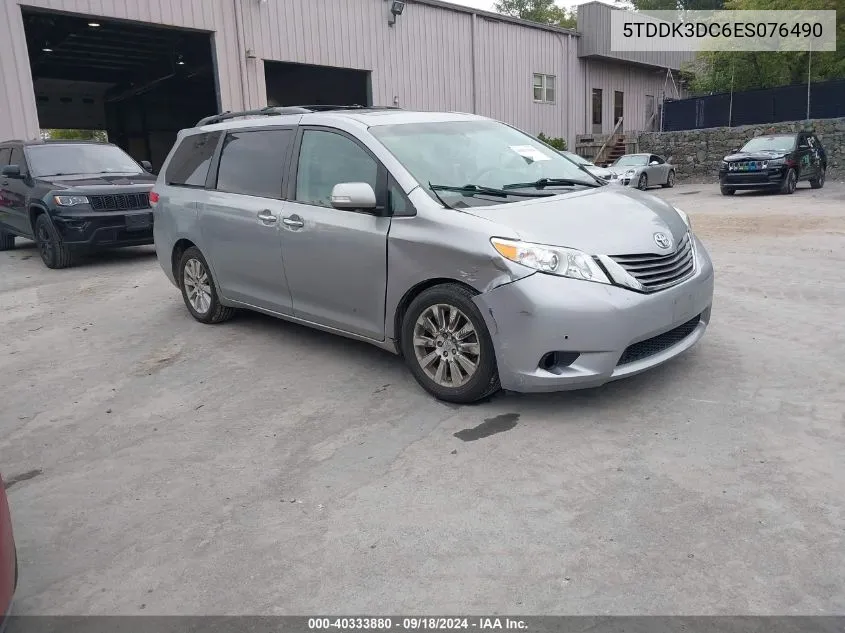 5TDDK3DC6ES076490 2014 Toyota Sienna Limited 7 Passenger