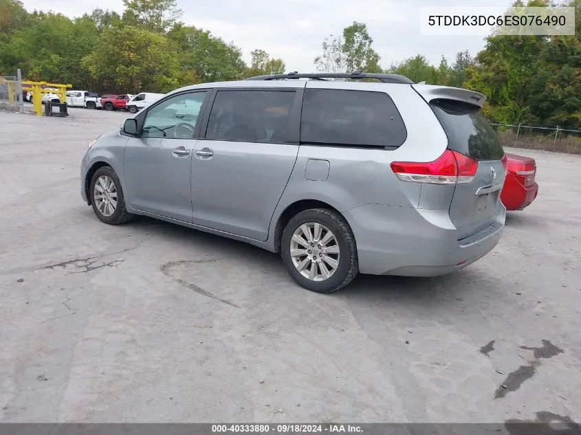 5TDDK3DC6ES076490 2014 Toyota Sienna Limited 7 Passenger