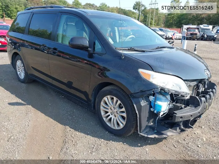 2014 Toyota Sienna Xle V6 8 Passenger VIN: 5TDYK3DC1ES516245 Lot: 40343676