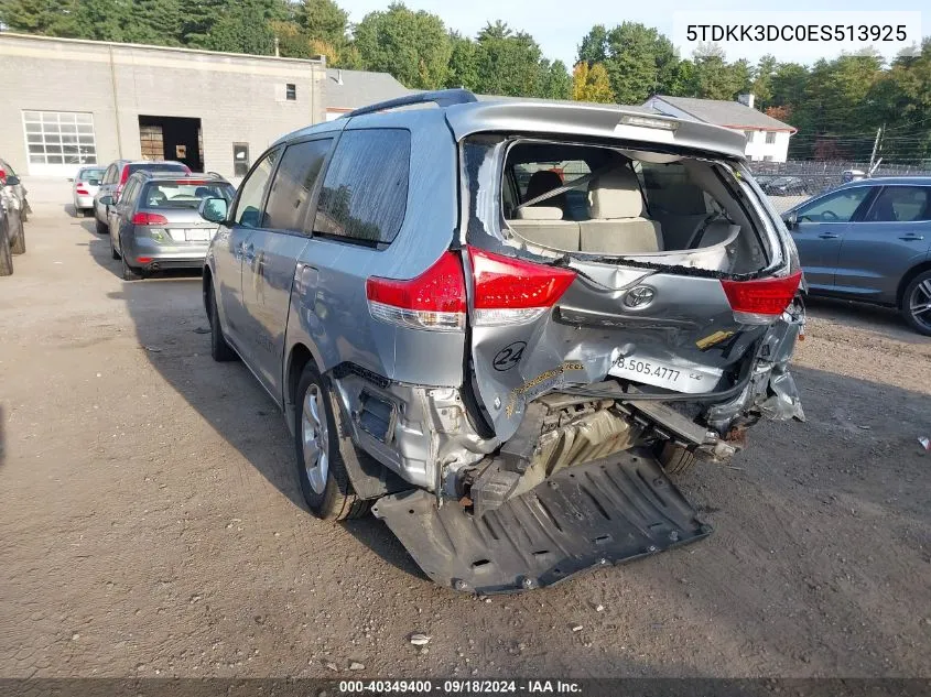 5TDKK3DC0ES513925 2014 Toyota Sienna Le