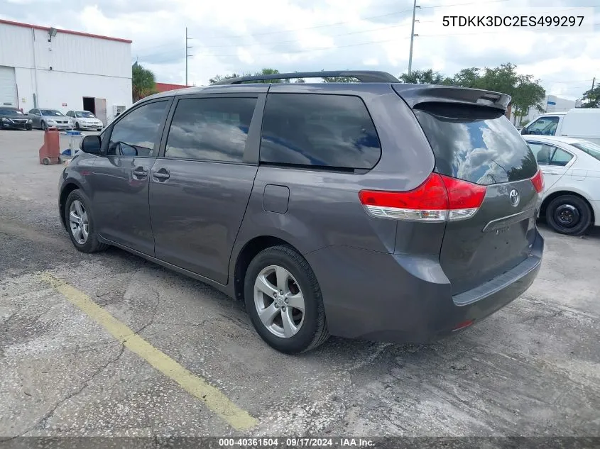 2014 Toyota Sienna Le V6 8 Passenger VIN: 5TDKK3DC2ES499297 Lot: 40361504