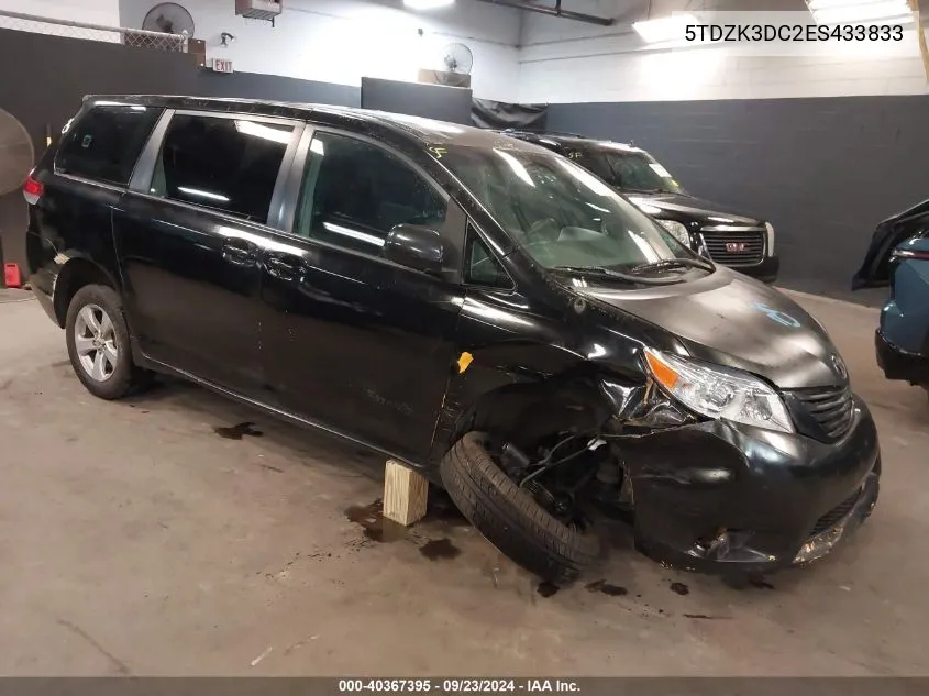 5TDZK3DC2ES433833 2014 Toyota Sienna L V6 7 Passenger