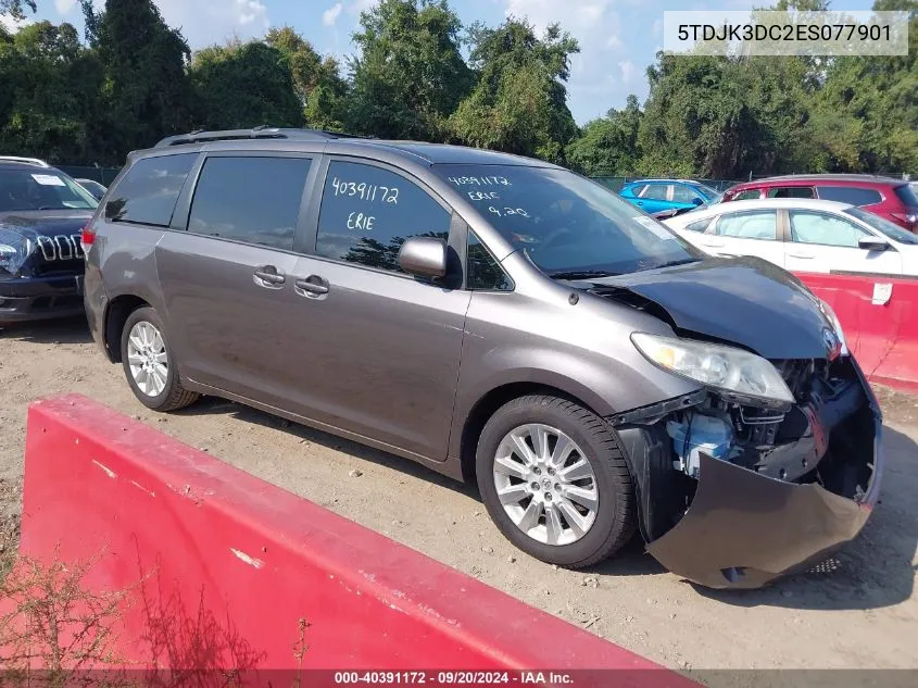 2014 Toyota Sienna Le 7 Passenger VIN: 5TDJK3DC2ES077901 Lot: 40391172