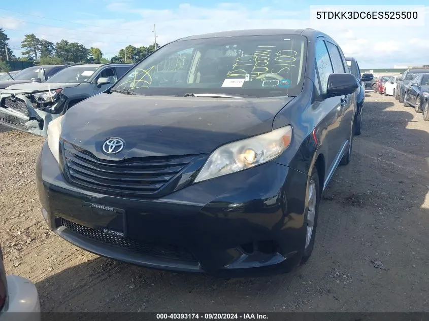 2014 Toyota Sienna Le V6 8 Passenger VIN: 5TDKK3DC6ES525500 Lot: 40393174