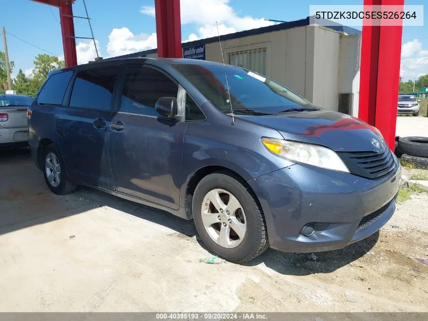 2014 Toyota Sienna L V6 7 Passenger VIN: 5TDZK3DC5ES526264 Lot: 40395193