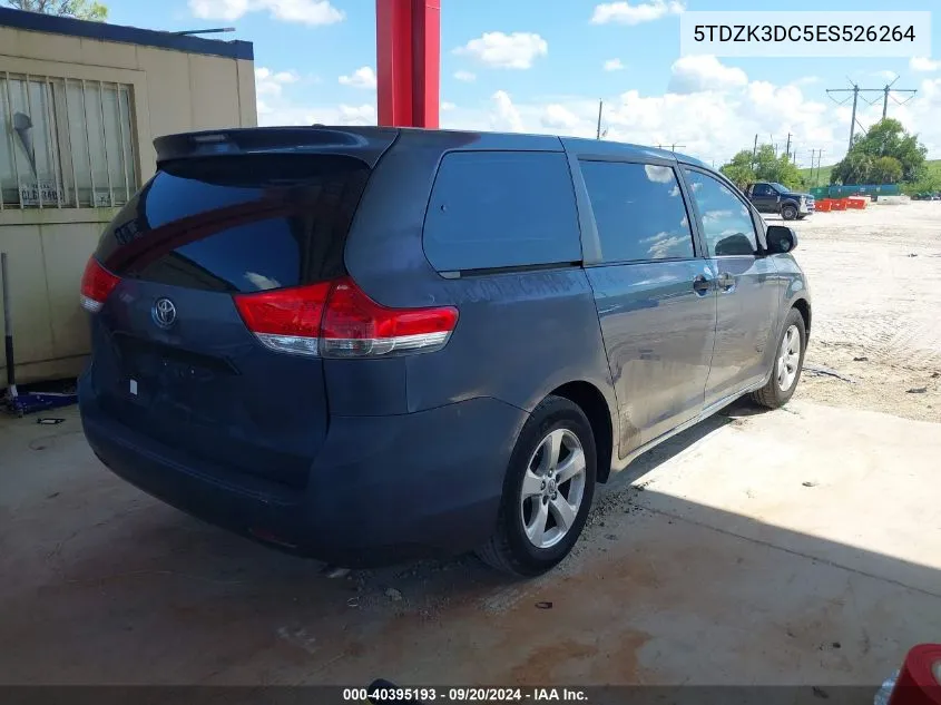 2014 Toyota Sienna L V6 7 Passenger VIN: 5TDZK3DC5ES526264 Lot: 40395193