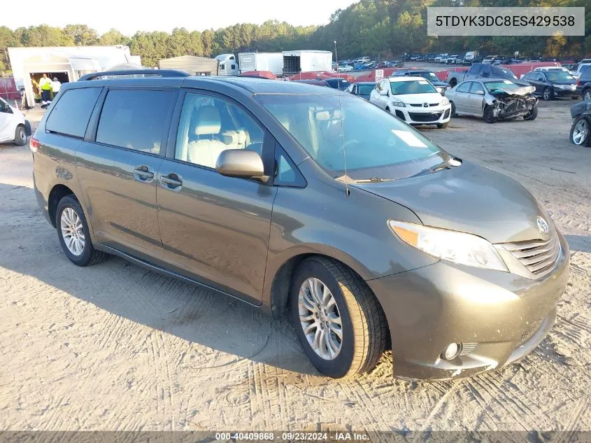 2014 Toyota Sienna Xle/Limited VIN: 5TDYK3DC8ES429538 Lot: 40409868