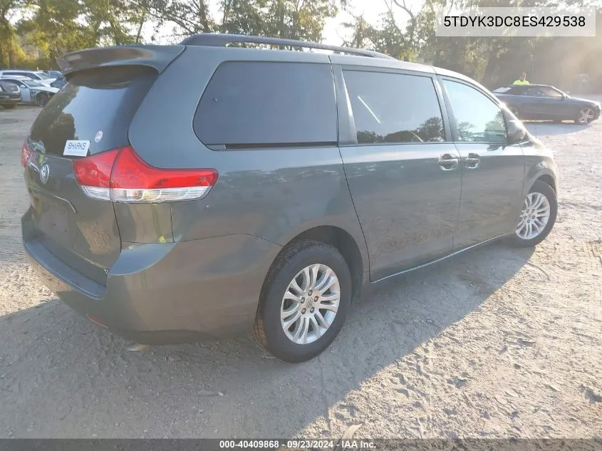 2014 Toyota Sienna Xle/Limited VIN: 5TDYK3DC8ES429538 Lot: 40409868