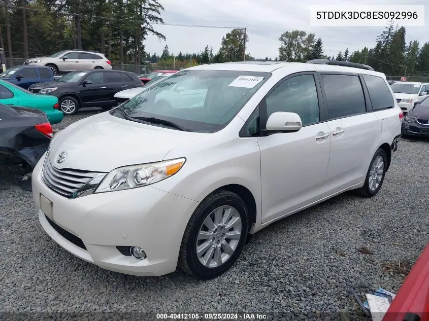 5TDDK3DC8ES092996 2014 Toyota Sienna Limited 7 Passenger