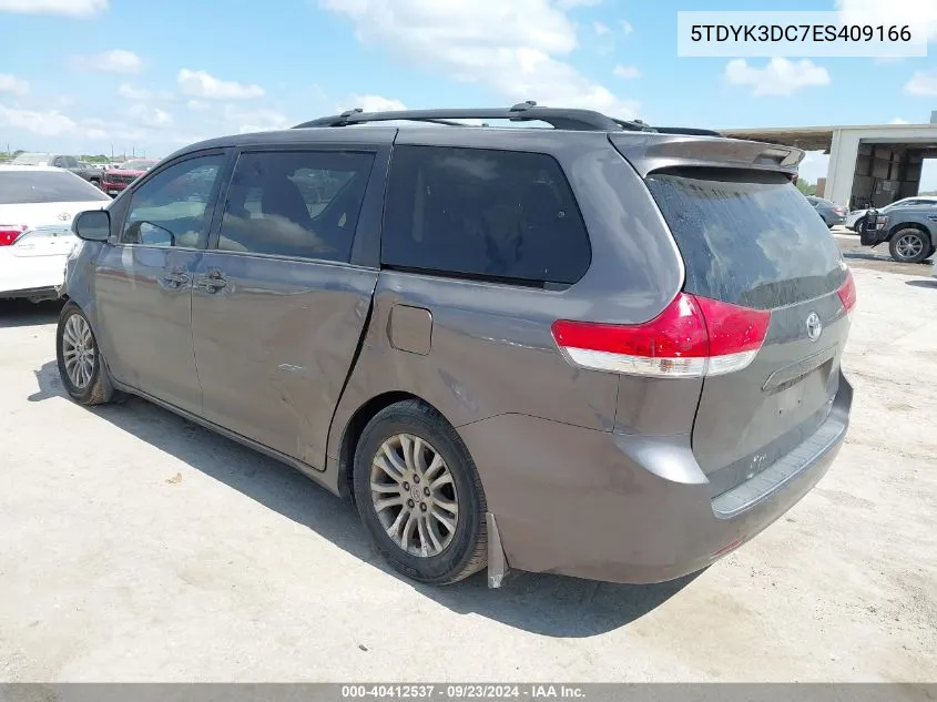 2014 Toyota Sienna Xle/Limited VIN: 5TDYK3DC7ES409166 Lot: 40412537