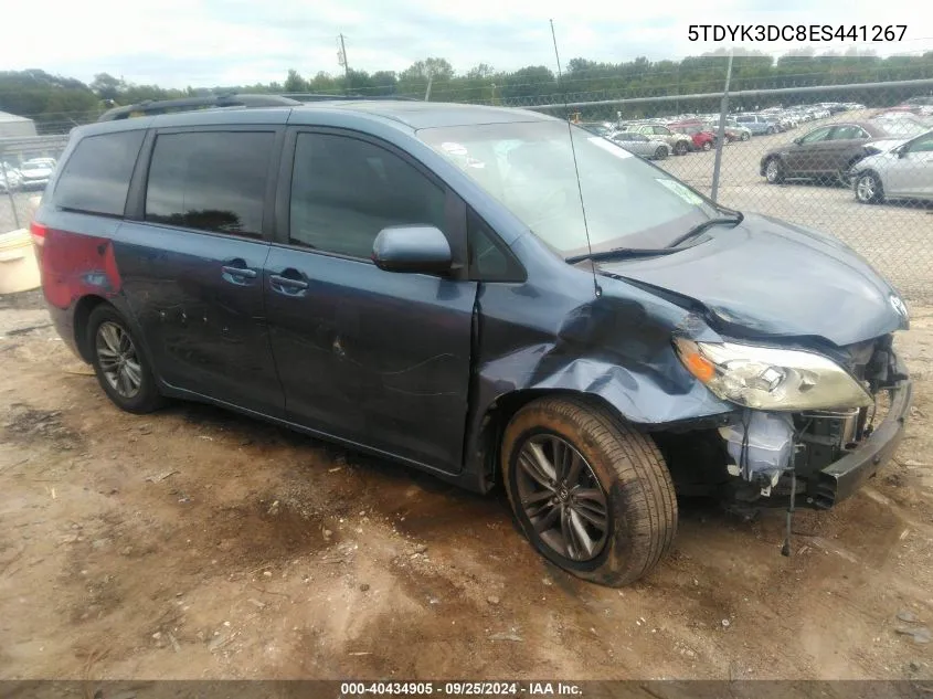 2014 Toyota Sienna Xle V6 8 Passenger VIN: 5TDYK3DC8ES441267 Lot: 40434905