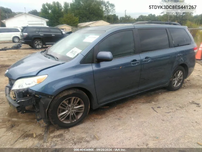 5TDYK3DC8ES441267 2014 Toyota Sienna Xle V6 8 Passenger