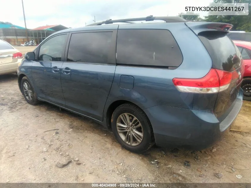 5TDYK3DC8ES441267 2014 Toyota Sienna Xle V6 8 Passenger