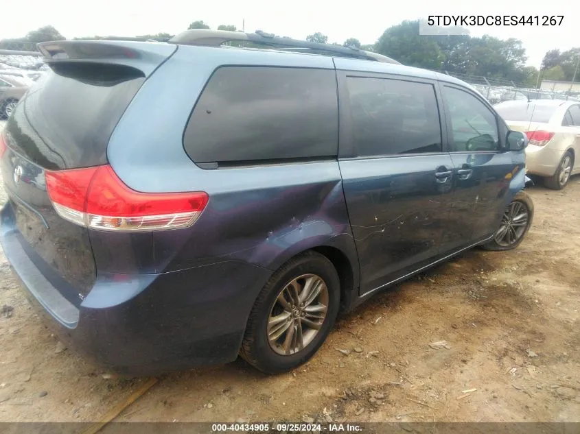 2014 Toyota Sienna Xle V6 8 Passenger VIN: 5TDYK3DC8ES441267 Lot: 40434905