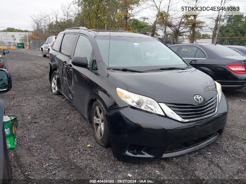 2014 Toyota Sienna Le V6 8 Passenger VIN: 5TDKK3DC4ES469363 Lot: 40438380