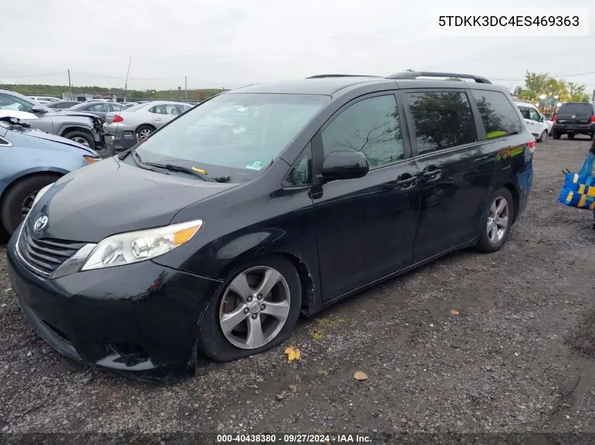 2014 Toyota Sienna Le V6 8 Passenger VIN: 5TDKK3DC4ES469363 Lot: 40438380