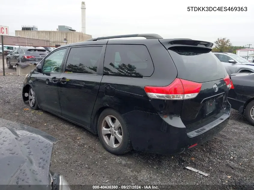 2014 Toyota Sienna Le V6 8 Passenger VIN: 5TDKK3DC4ES469363 Lot: 40438380