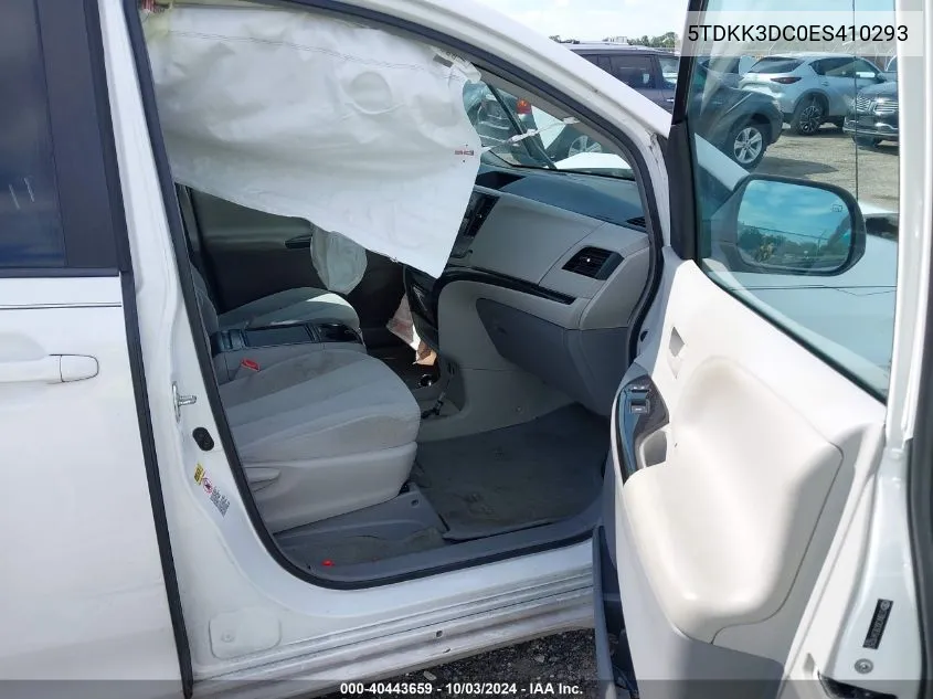 5TDKK3DC0ES410293 2014 Toyota Sienna Le V6 8 Passenger