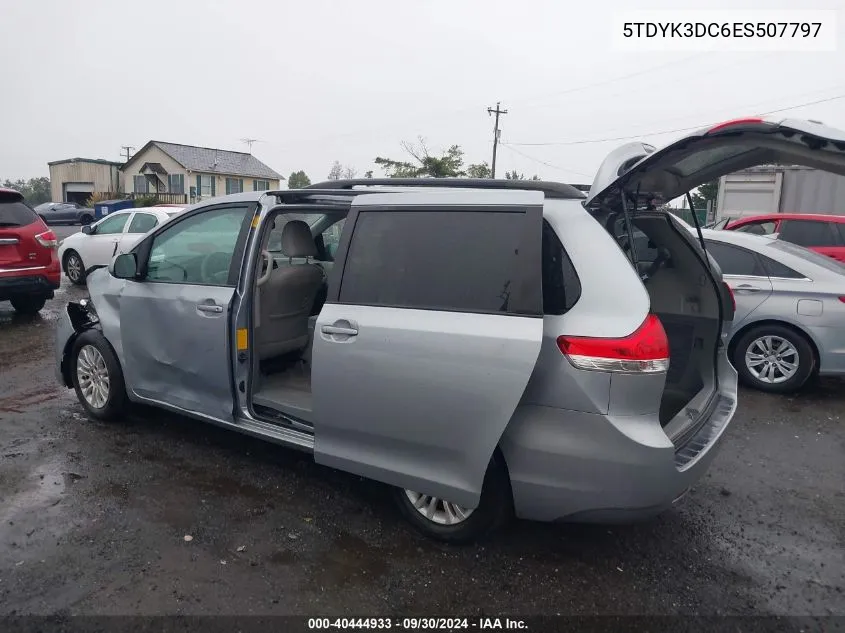 5TDYK3DC6ES507797 2014 Toyota Sienna Xle V6 8 Passenger