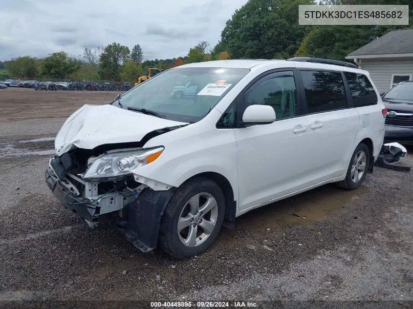 5TDKK3DC1ES485682 2014 Toyota Sienna Le V6 8 Passenger