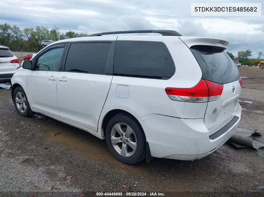 5TDKK3DC1ES485682 2014 Toyota Sienna Le V6 8 Passenger