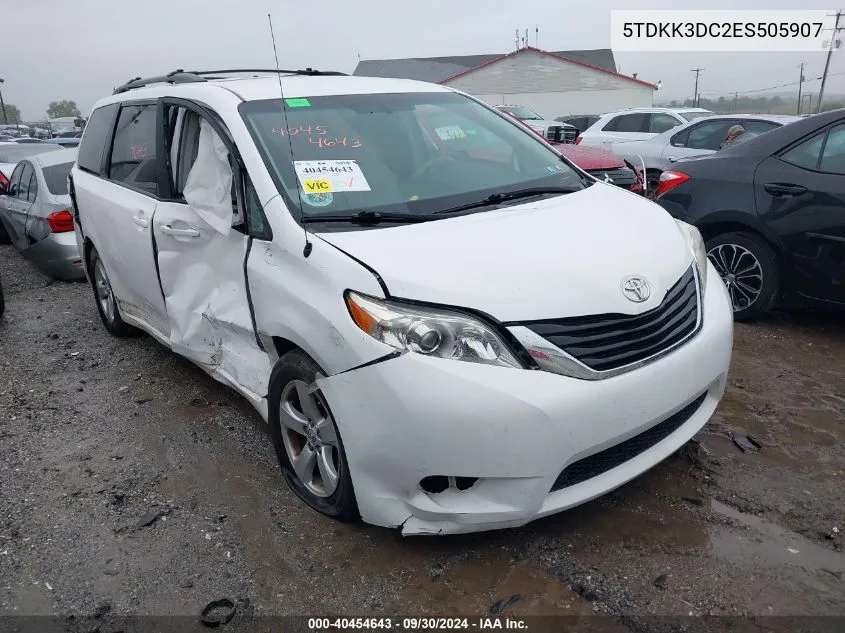 5TDKK3DC2ES505907 2014 Toyota Sienna Le