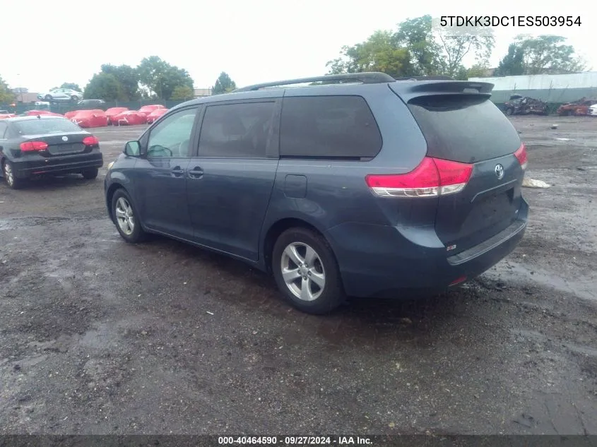 2014 Toyota Sienna Le V6 8 Passenger VIN: 5TDKK3DC1ES503954 Lot: 40464590