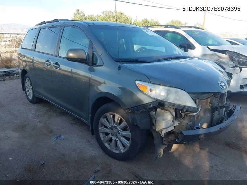 2014 Toyota Sienna Le 7 Passenger VIN: 5TDJK3DC7ES078395 Lot: 40473385