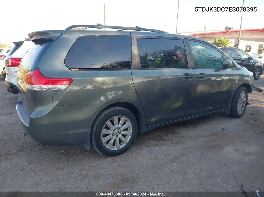 5TDJK3DC7ES078395 2014 Toyota Sienna Le 7 Passenger